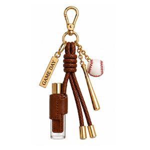 PU Leather Sports Keychain Bag Charm With <b>Perfume</b> Bottle - Product Image 3
