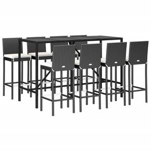 Ensemble de bar de jardin noir et blanc crème - Product Image 3