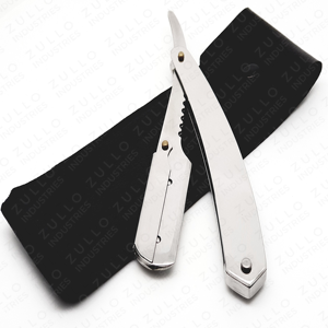 Navaja de Afeitar Plegable al por Mayor con Hoja de Acero Inoxidable y Mango de Madera, Herramienta Manual de Barbería para Hombres OEM - Product Image 2
