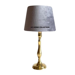 Lámpara de Mesa Dorada Brillante de Calidad de Exportación Nórdica con Pantalla de Tela, Decoración Elegante para Oficina, Hotel, Mesita de Noche, Escritorio - Product Image 1