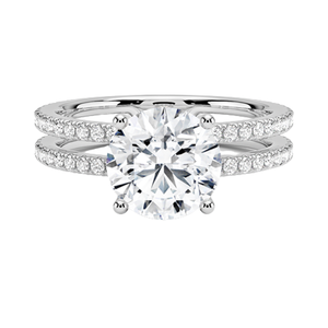 Anillo de Joyería Moderno de Cristal Plateado Blanco para Mujer, Anillo de Regalo para Boda, Compromiso o Aniversario - Product Image 1