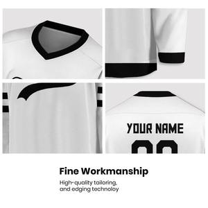 เสื้อฮอกกี้ฤดูหนาวแขนยาว คอวี ผ้าโพลีเอสเตอร์ 100% ระบายอากาศ แห้งเร็ว น้ำหนัก 220 กรัม พิมพ์ลายด้วยความร้อน ลดราคาพิเศษ - Product Image 3