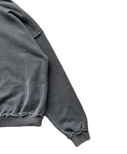 OEM Haute Qualité 100% Polaire Coton Acid Wash Distressed Hoodie Unisexe Surdimensionné Zip Up Hoodie 2026 - Product Image 4