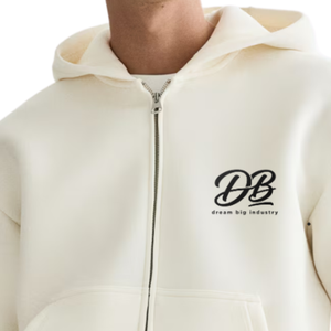Sweat à capuche zippé de haute qualité, coupe ample, veste zippée intégrale, confortable en coton, fabricant de vêtements à marque privée - Product Image 3