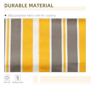 Tenda Parasole Pieghevole 3,6m x 3m per Patio, Balcone e Giardino, Design Versatile e Regolabile - Product Image 4