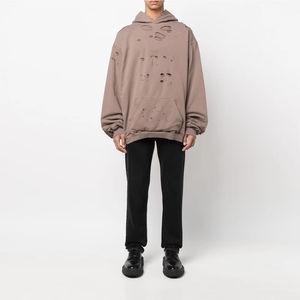 Nouveau sweat-shirt streetwear pour homme, col cheminée, en polaire, imprimé effet vieilli sur toute la surface, chaud pour l'automne, tendance mode - Product Image 2