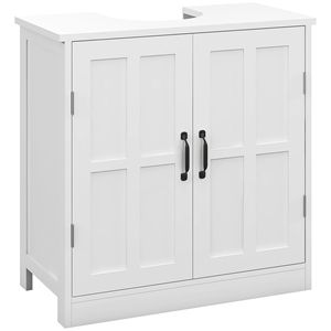 Mobilia bianca regolabile del gabinetto del lavandino del bagno con la mensola comoda - Product Image 1