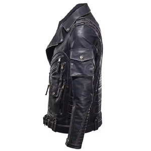 Chaquetas de Cuero para Hombre de Talla Cómoda, Venta Caliente, Hechas en Fábrica, Logotipo Personalizado para Chaquetas de Cuero para Hombre - Product Image 3