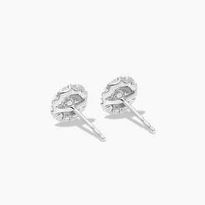 Pendientes con Diseño Floral, Lujosos, para Novia, Compromiso, Boda, Aniversario, con Diamantes Cultivados en Laboratorio D E VVS, 10kt/14kt/18kt - Product Image 6