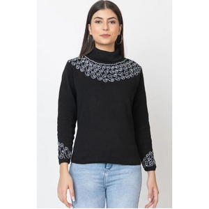 Pull en maille pour femme en mélange de coton, de qualité supérieure, décontracté, pour tous les jours, chaud, tendance automne, prix de gros - Product Image 1