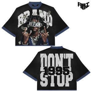 T-shirts graphiques personnalisés 100 % coton épais pour hommes, coupe oversize, style streetwear vintage, unisexe, manches courtes, vente en gros fabricant - Product Image 1