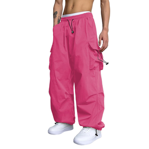 Wholesale Men's Casual Fashion Cargo Pants Baggy Multi Pocket Wide Leg Side Design High Quality Fabric Cargo Pants for men - Product Image 1