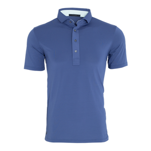 Chemise à manches courtes bleu clair pour homme, couleur unie, style décontracté, coupe classique, tissu tricoté, séchage rapide, design boutonné sur le devant - Product Image 3