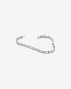 Pulsera de Diamantes Baguette Cultivados en Laboratorio de 3.37 Ct, Chapada en Rodio sobre Oro Sólido de 14K, Certificada por IGI, Regalo de Lujo para Aniversario de Bodas - Product Image 3