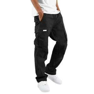 Cargo Joggers for Men Fashion Fall Four Seasons Street Leisure Sports Multi Pocket Waist Lace Up Patchwork Ribbon Standard Woven - Product Image 5