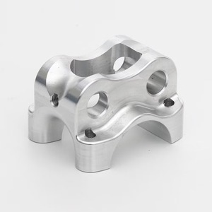 CNC Machined Clamp Bracket / Split Clamp <b>Mount</b> (also commonly called Shaft Clamp <b>Block</b> or Double Bore Clamp Housing) - Product Image 1