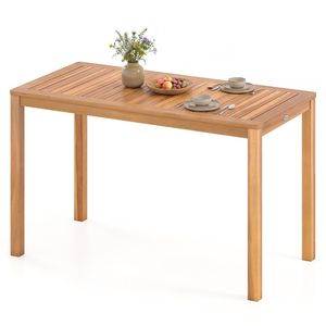 Tavolo da Pranzo da Esterno in Legno di Acacia con Piano a Doghe per 4-6 Persone - Product Image 3