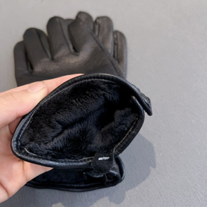 Winter <b>Thermal</b> Fashion Sheepskin Gloves for <b>Women</b> & Men Warm Breathable Touchscreen Wrist-Length Cycling Driving Club Style - Product Image 3