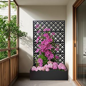 Grande Fioriera Rialzata in Metallo per Giardino 180cm H x 110cm L x 40cm P per Piante Rampicanti, Fiori e Ortaggi Modello INS - Product Image 5