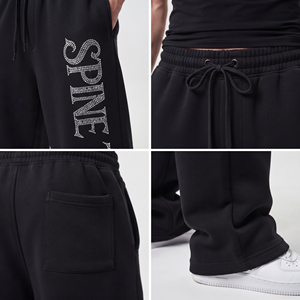 <b>Men</b> Wide Leg Sweatpants Rhinestone Printed Cotton Fleece <b>Trouser</b> <b>Men</b> Street Style <b>Winter</b> Wear <b>Trouser</b> <b>Men</b> Baggy Sweatpants - Product Image 6