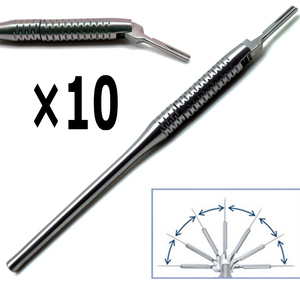 10 Scalpels à manche réglable n° 3 instruments chirurgicaux vétérinaires à 7 positions inclinables - Product Image 2