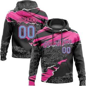 Sweat à capuche personnalisé de haute qualité pour femme, en polyester et coton 400g, doublé, respirant, avec nom et numéro imprimés par transfert thermique, pour fan de sport - Product Image 5