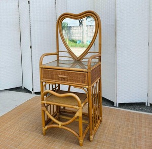 Meubles naturels en rotin armoire coiffeuse designs uniques tables de maquilleur pour l'exportation - Product Image 6
