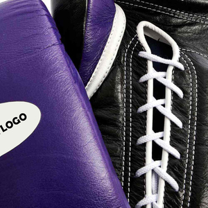 Guantes de Boxeo Profesionales Personalizados con Cordones, de Cuero Vacuno, con Logotipo Personalizado, para Entrenamiento y Combate - Product Image 3