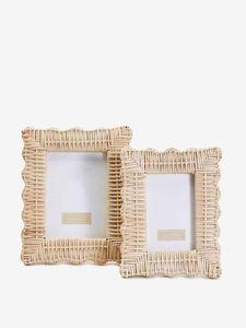 Luxury Handmade Rattan Photo <b>Frame</b> Decorative <b>Wedding</b> Table Display Wicker Picture Holder for Home and Reception Event Styling - Product Image 3