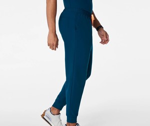 Ensemble de blouses médicales bleu marine pour hommes, 100 % coton toile, uniformes d'hôpital avec stéthoscope et poches, couleur personnalisable - Product Image 6