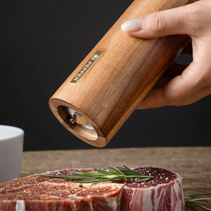 Hot Selling Eco-Friendly Manual Wooden Salt and <b>Pepper</b> <b>Grinder</b> Herb Mill Spicy <b>Grinder</b> Tray Set Spice <b>Grinder</b> Set - Product Image 4