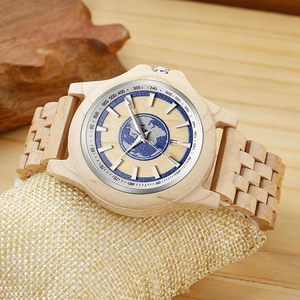 Reloj de Madera de Cuarzo Natural de Lujo para Hombre, Diseño Art Deco, Hecho a Mano y Personalizado, FAIZA CRAFT FC-5774, Estilo Antiguo - Product Image 4