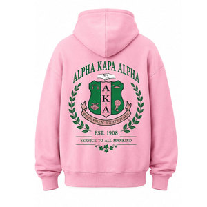 Sweat-shirt rose et vert AKA, inspiré de l'Alpha Kappa Alpha, vêtement confortable pour femmes, idéal pour la vie universitaire. - Product Image 6