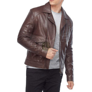 Veste en cuir pour homme, style tendance et décontracté, coupe ajustée, style de créateur, style urbain classique, coupe-vent, veste en cuir d'hiver - Product Image 3