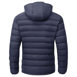 Veste matelassée légère et chaude pour homme, capuche amovible, tissu résistant à l'eau et 4 poches, logo personnalisé OEM - Product Image 2