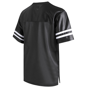 Maillot de football personnalisé, impression par sublimation, col en V, manches courtes, double rayure, polyester à séchage rapide, équipement sportif d'équipe OEM - Product Image 2