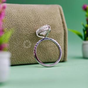 Anillo de Diamantes con Corte Pera Cultivado en Laboratorio en Oro Blanco de 18K para Exportación al por Mayor de Proveedor y Fabricante Indio - Product Image 6