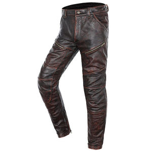 Pantalon en cuir slim fit de qualité supérieure, design personnalisé, tendance et respirant, pantalon en cuir pour homme de haute qualité avec service personnalisé - Product Image 4