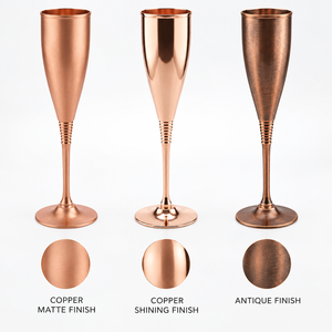 Flûte à champagne moderne en alliage de cuivre, verre à vin en métal, pour toutes les occasions de mariage - Product Image 4