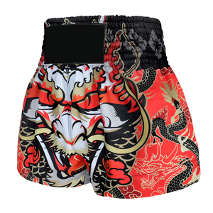 Traditional Thai Style Muay Thai Shorts Solid Pattern Authentic Kickboxing Trunks Men Women Canvas <b>Stretch</b> Lightweight Durable - Product Image 3