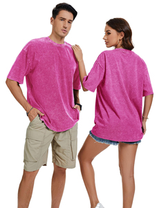 เสื้อยืดโอเวอร์ไซส์ทรงหลวม 280 กรัม แบบดรอปไหล่ คอกลม แขนสั้น สีพื้น สไตล์วินเทจ สำหรับผู้ชายและผู้หญิง - Product Image 3