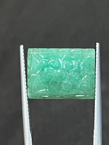 Esmeraldas naturales cuadradas talladas, piedras preciosas verdes sueltas para la fabricación de joyas, anillos, colgantes, pendientes, alta calidad - Product Image 4