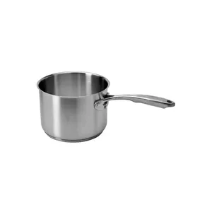 Dependable stainless steel sauce <b>pan</b> with thick base <b>and</b> smooth surface for home cooks boiling soups stews gravies <b>and</b> sauces - Product Image 4