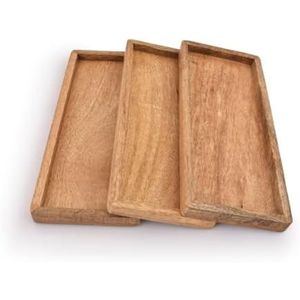 Handcrafted Mango Wood Serving Tray with Bone Inlay Design, Decorative <b>Rectangle</b> Wooden <b>Coffee</b> <b>Table</b> Tray with Cutout Handles - Product Image 2