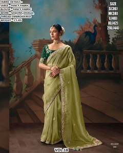 Noor Grey Elegance Fancy Embroidered Silk <b>Saree</b> Embroidered <b>Blouse</b> Women Moisture Wicking Wrinkle Free Traditional Style Wedding - Product Image 4