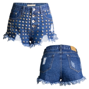 Wholesale Top Tier Trending Women <b>Denim</b> Shorts Sexy Boyfriend Premium Breathable Fabric High Waist <b>Stretch</b> Summer Fashion - Product Image 1