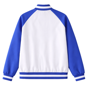 Chaqueta Bomber Blanca de Satén Phi Beta Sigma, Ropa de Fraternidad Griega con Diseño Clásico, Comodidad Premium y Ajuste Elegante - Product Image 5