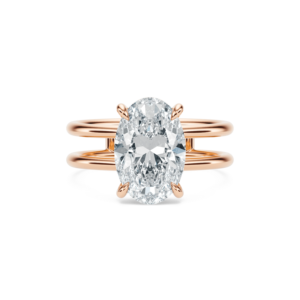 Anillo Lennon Personalizado de Oro Sólido de 14K con Diamante de Corte Ovalado Certificado por IGI, Joyería de Lujo para Regalo de Boda, Compromiso o Aniversario - Product Image 2