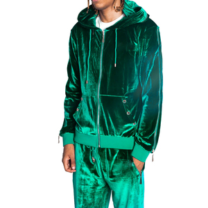 <b>Mens</b> <b>Velvet</b> Velour Winter Tracksuit Premium 2PCS Full Zip <b>Jacket</b> Sweatpants Breathable Solid Acid Wash Casual Fleece Adjustable - Product Image 1