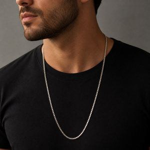 925 Sterling <b>Silver</b> <b>Box</b> <b>Chain</b> Necklace Classic Minimalist Style Unisex Women Men Daily Wear Wedding Party Gift High Polish Finis - Product Image 4